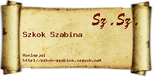 Szkok Szabina névjegykártya