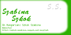 szabina szkok business card